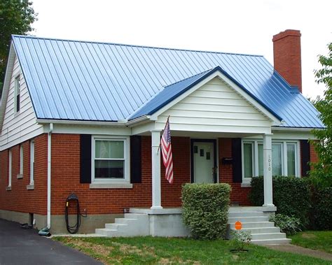 metal roof colors on brick house|metal roof pictures brick house.